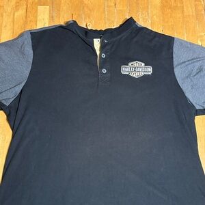 Harley-Davidson 3 button Henley shirt